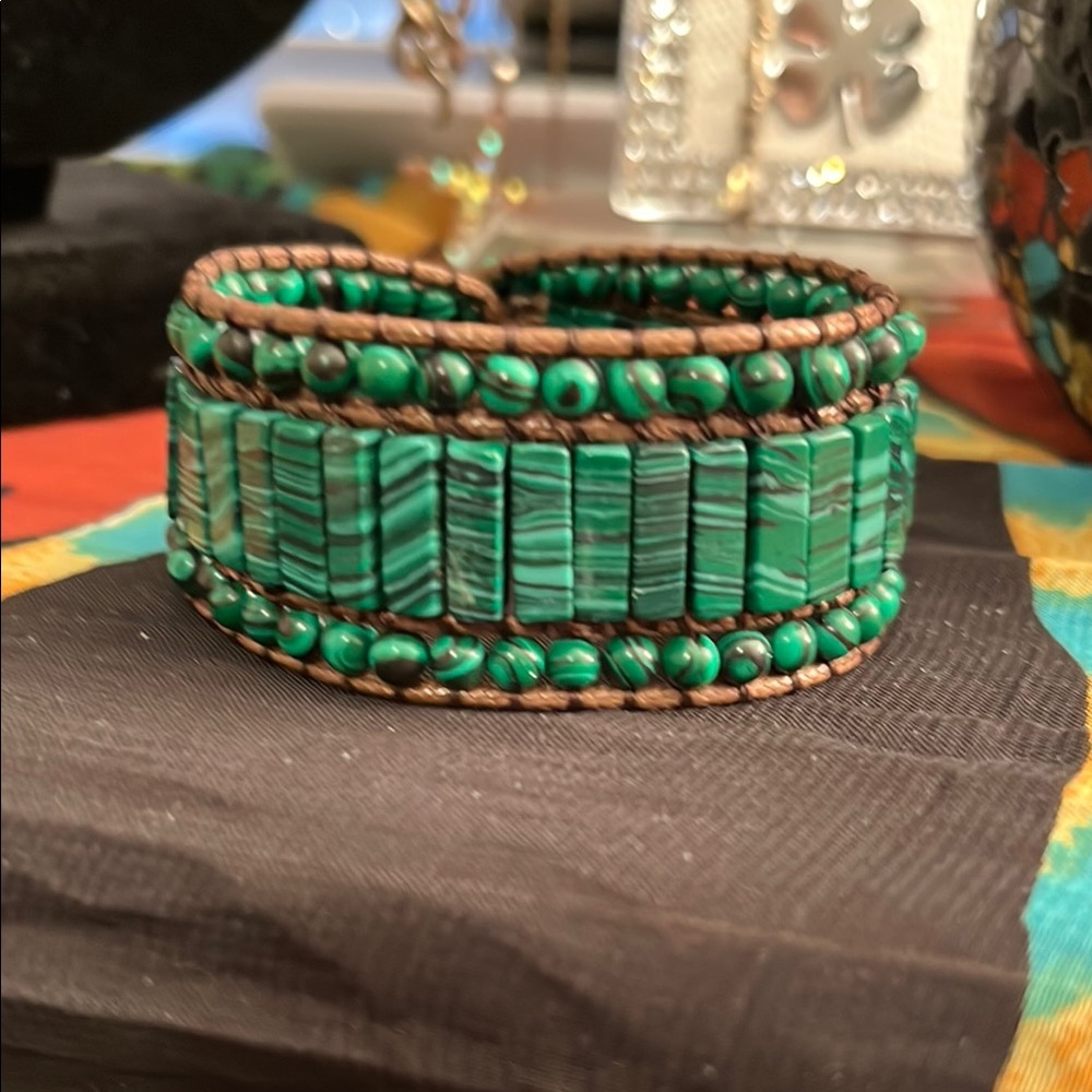 Green Beaded Bracelet